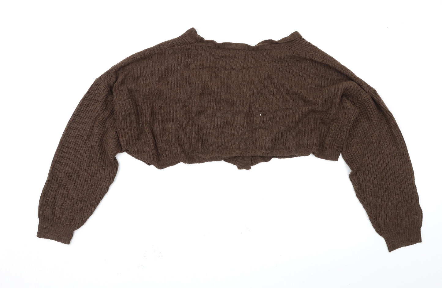 PRETTYLITTLETHING Womens Brown   Cardigan Jumper Size M