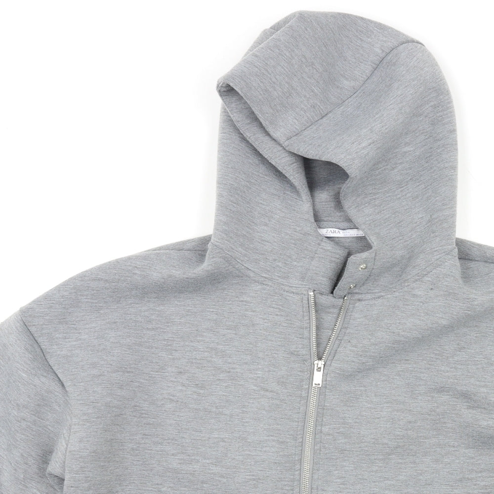 Zara Mens White   Full Zip Hoodie Size S