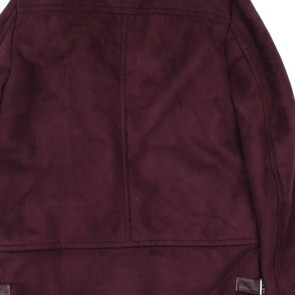 Dorothy Perkins Womens Purple   Biker Coat Size 14