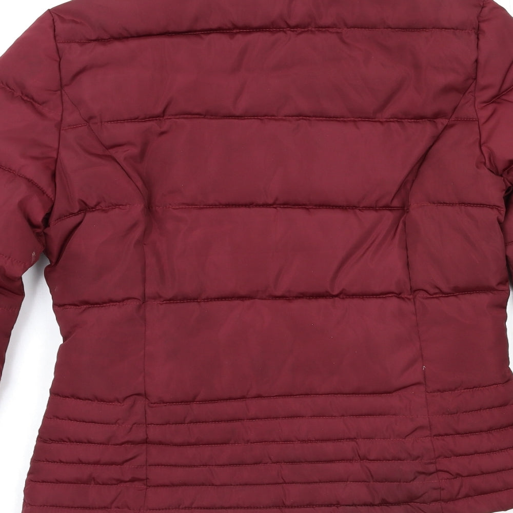 ELLE Womens Purple   Puffer Jacket Coat Size XS