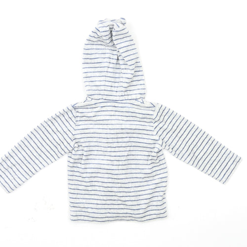George Baby Grey Striped  Full Zip Jumper Size 9-12 Months