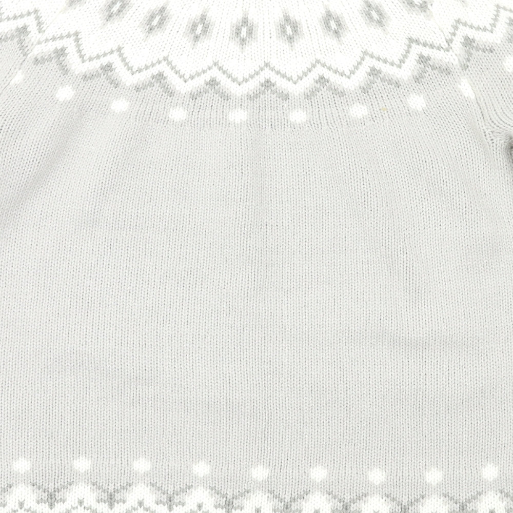 Cotton Traders Womens Grey Argyle/Diamond  Pullover Jumper Size 12