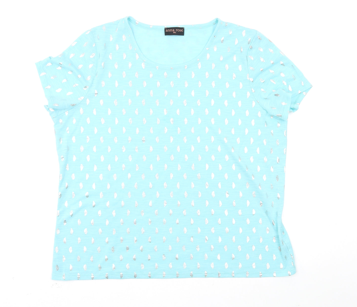 anna rose Womens Blue   Basic T-Shirt Size 2XL