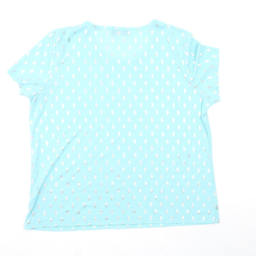 anna rose Womens Blue   Basic T-Shirt Size 2XL