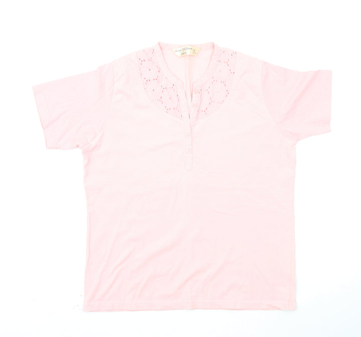 EWM Womens Pink Basic T-Shirt Size 16