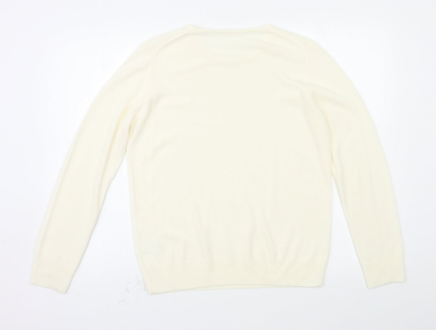Marks and Spencer Womens White   Pullover Jumper Size 12