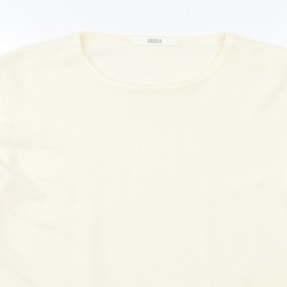 Marks and Spencer Womens White   Pullover Jumper Size 12