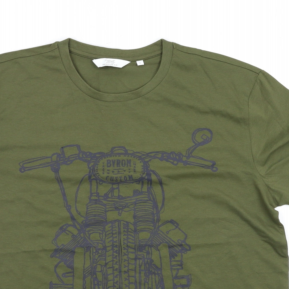 NEXT Mens Green    T-Shirt Size L