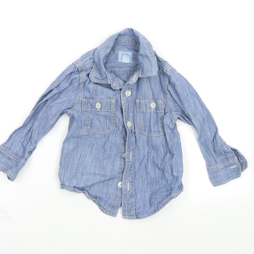 Gap Baby Blue   Basic Button-Up Size 24 Months