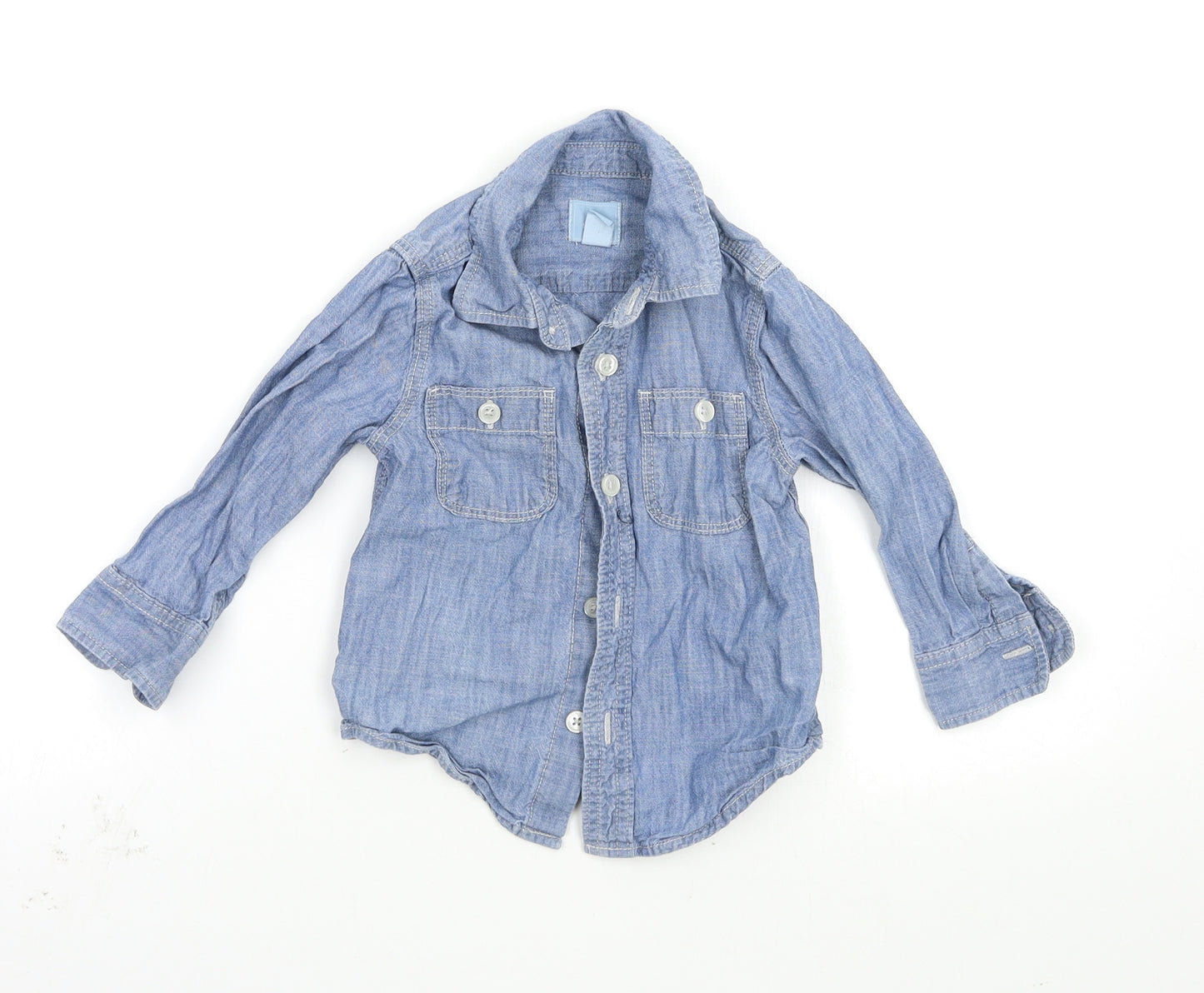 Gap Baby Blue   Basic Button-Up Size 24 Months