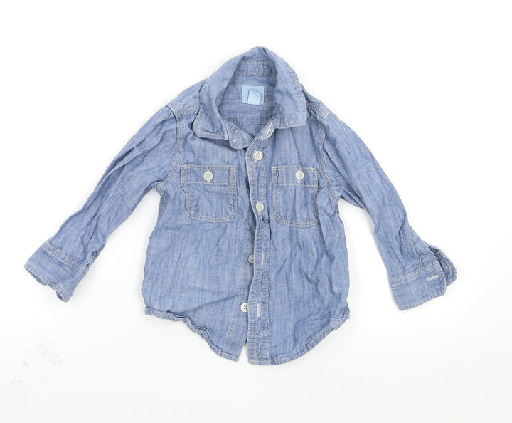 Gap Baby Blue   Basic Button-Up Size 24 Months