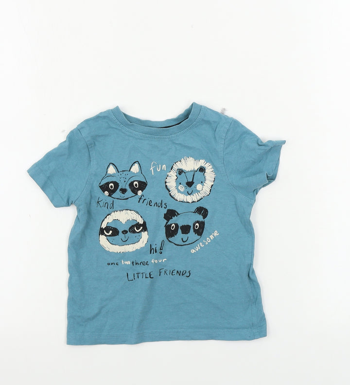 George Boys Blue Basic T-Shirt Size 2 Years