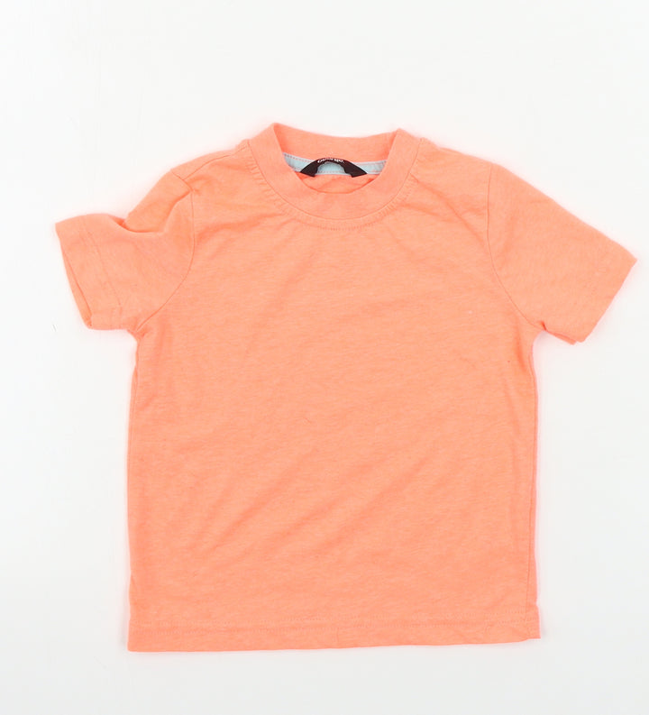 George Boys Orange   Basic T-Shirt Size 12-18 Months