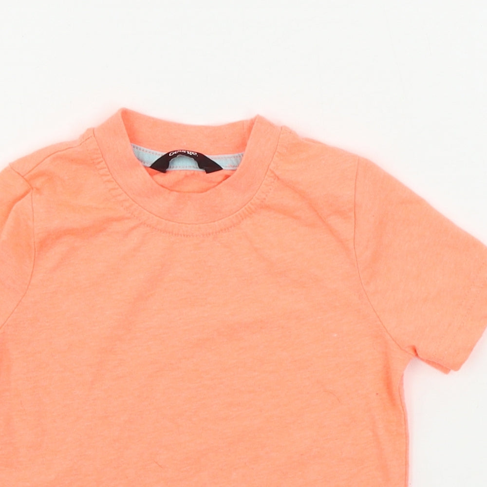George Boys Orange   Basic T-Shirt Size 12-18 Months