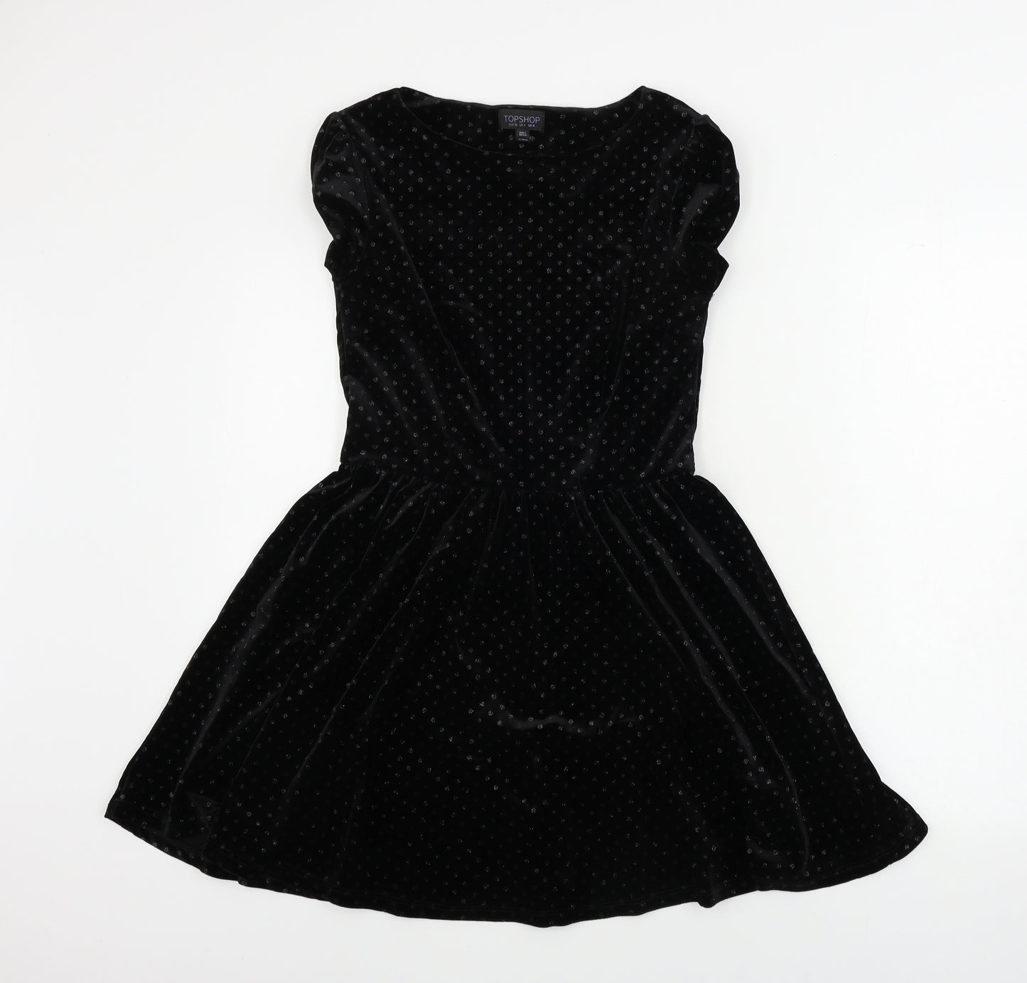 Topshop  Womens Black   A-Line  Size 8