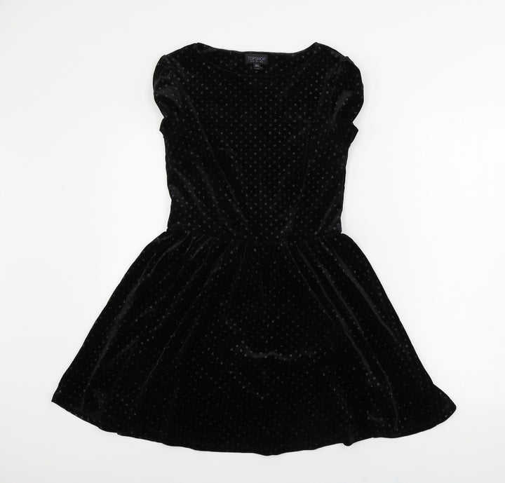 Topshop  Womens Black   A-Line  Size 8