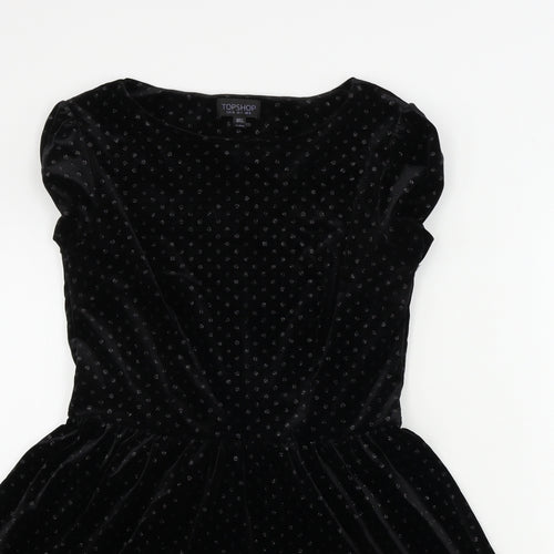 Topshop  Womens Black   A-Line  Size 8
