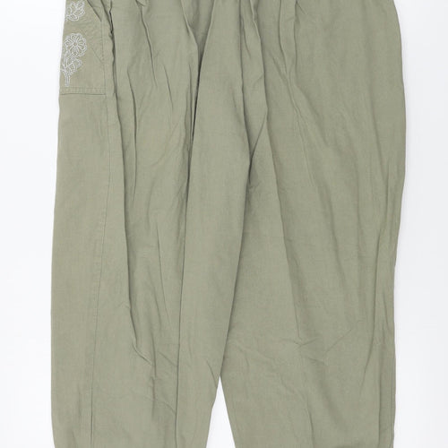 Felina Womens Green Houndstooth  Trousers  Size 16 L21 in