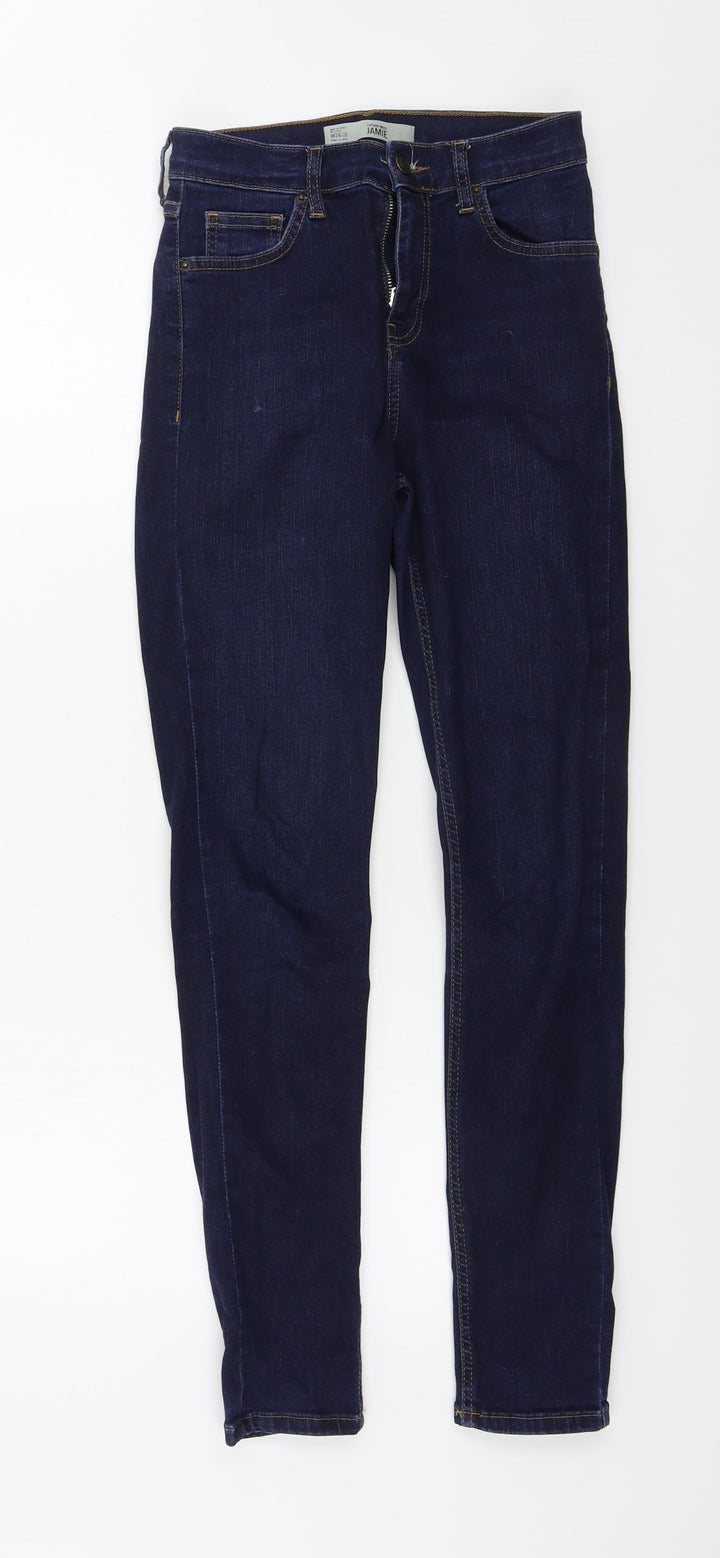 Topshop Womens Blue Skinny Jeans Size 26 in L32 in