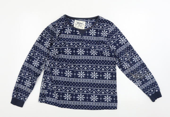 Debenhams Womens Blue Geometric Pullover Jumper Size 10
