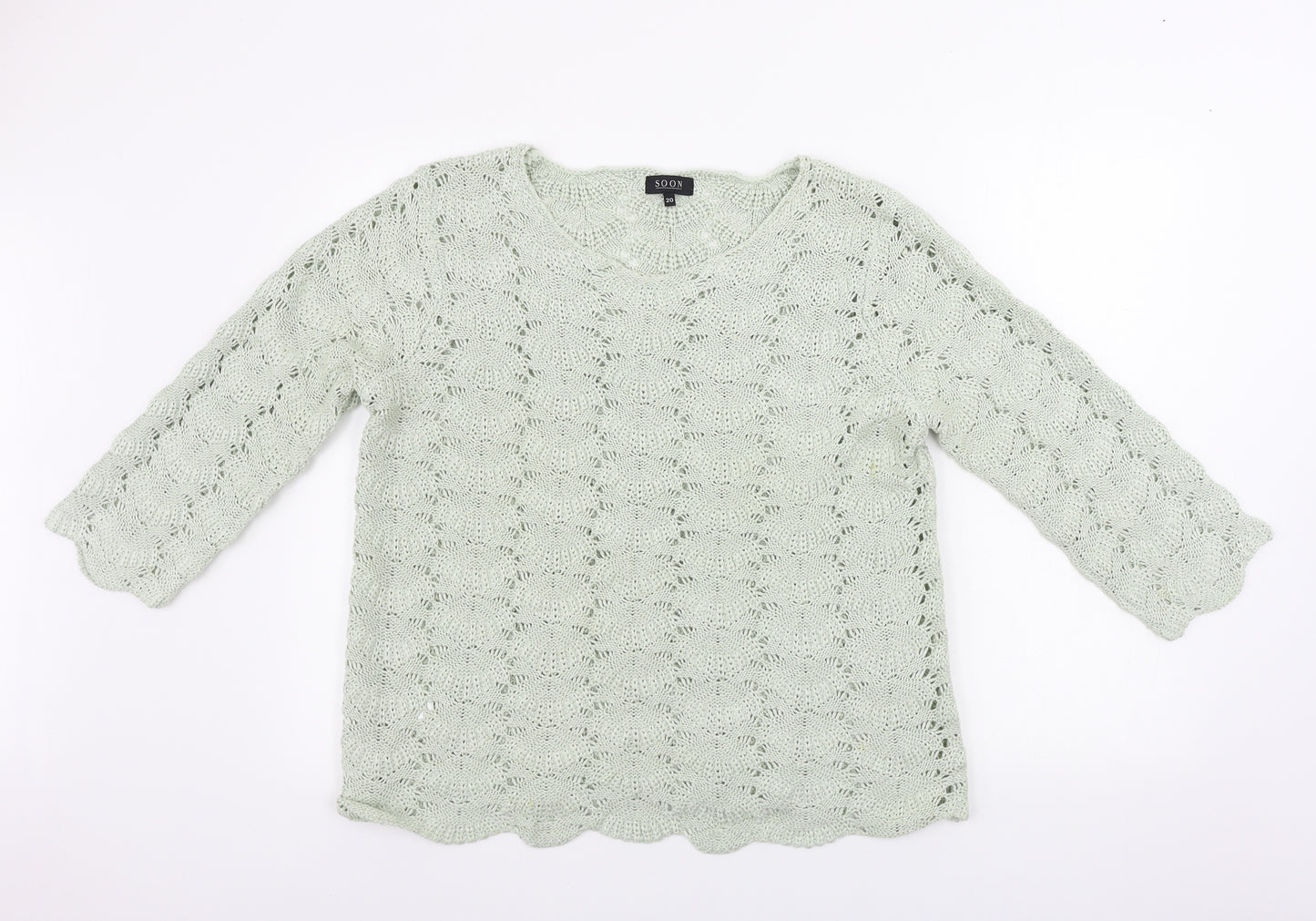 Soon Womens Green   Pullover Jumper Size 20