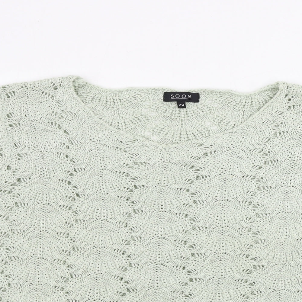 Soon Womens Green   Pullover Jumper Size 20