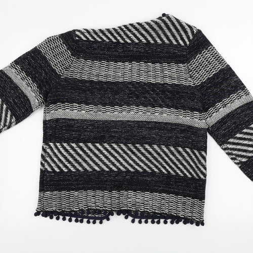 tegether Womens Black Geometric  Cardigan Jumper Size 14