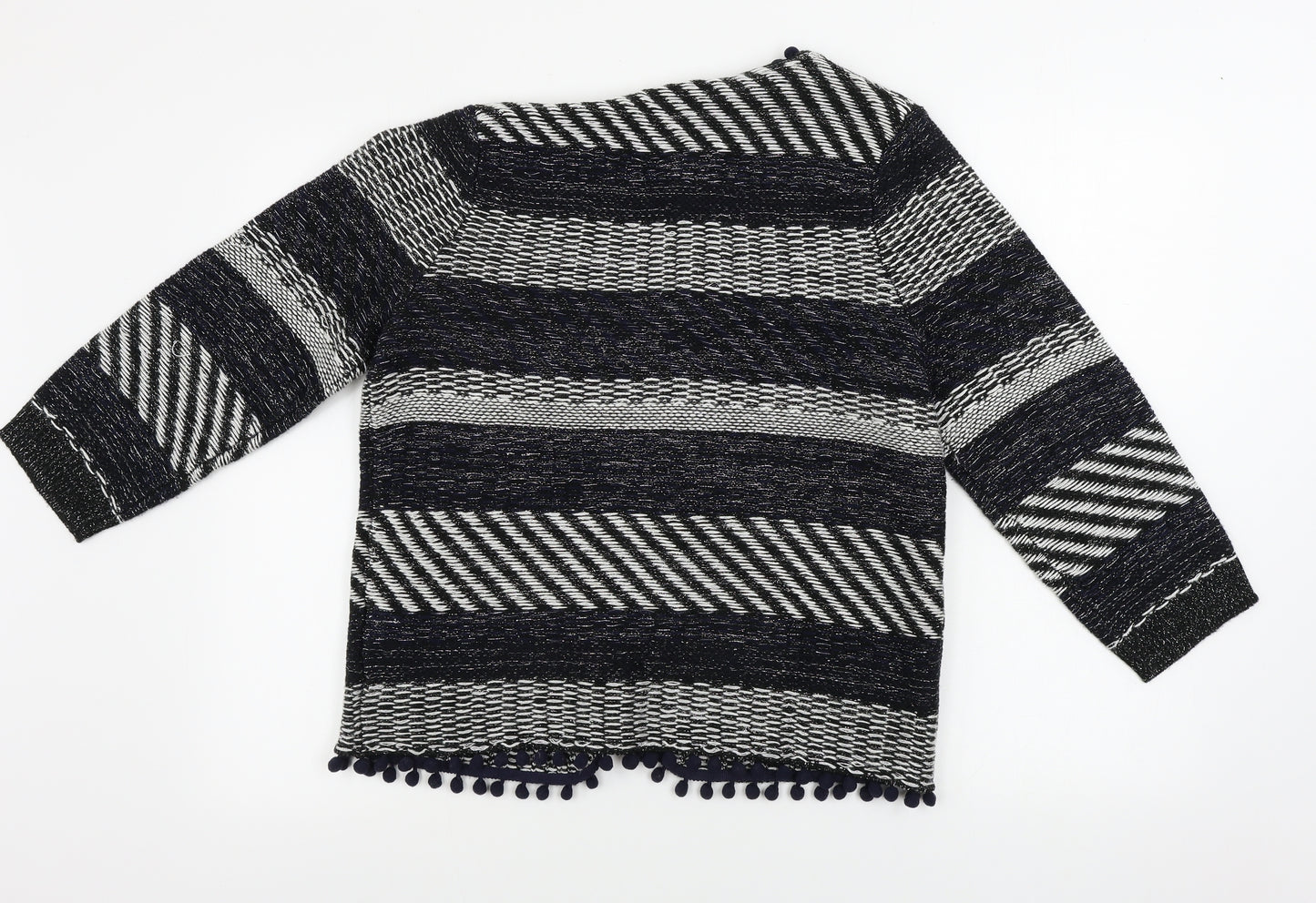 tegether Womens Black Geometric  Cardigan Jumper Size 14