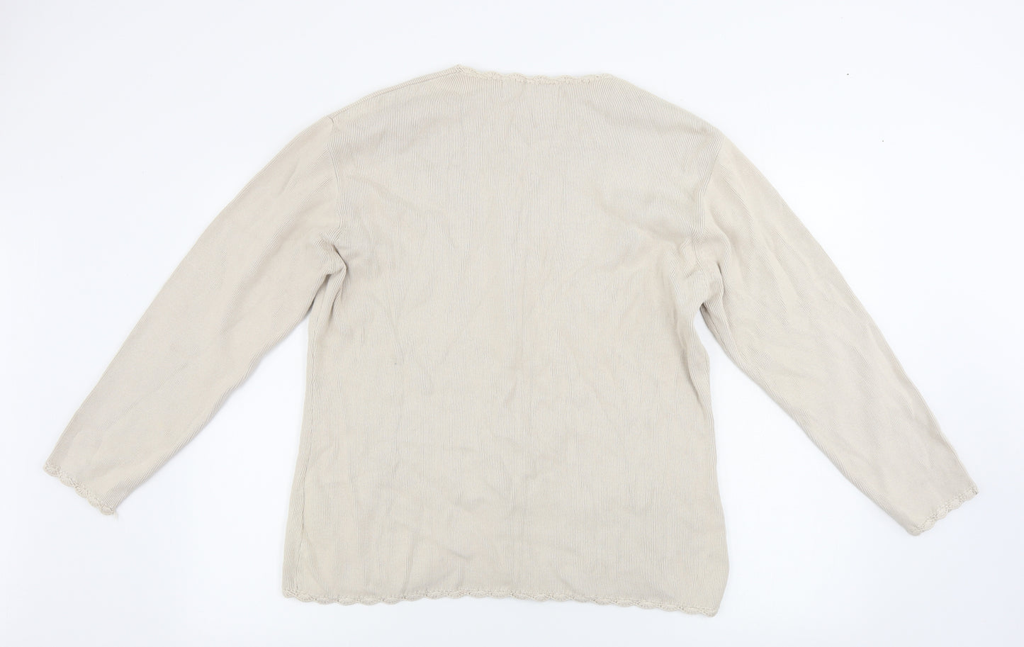 Amy Moore   Womens Beige   Cardigan Jumper Size L