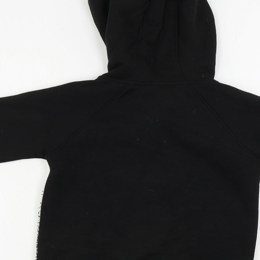 Matalan  Boys Black   Full Zip Hoodie Size 4-5 Years