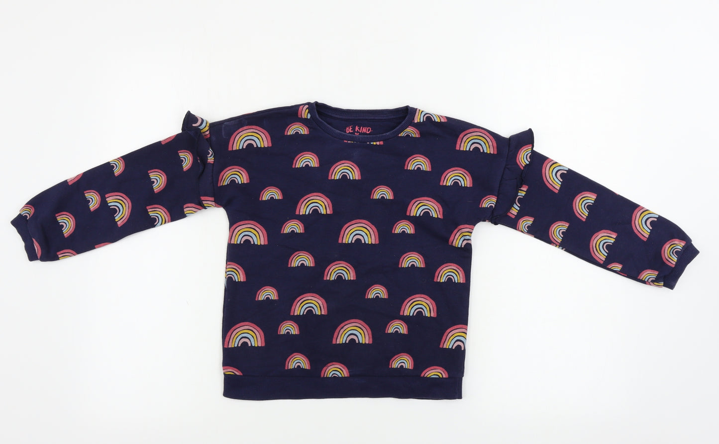 F&F  Girls Blue   Pullover Jumper Size 6-7 Years
