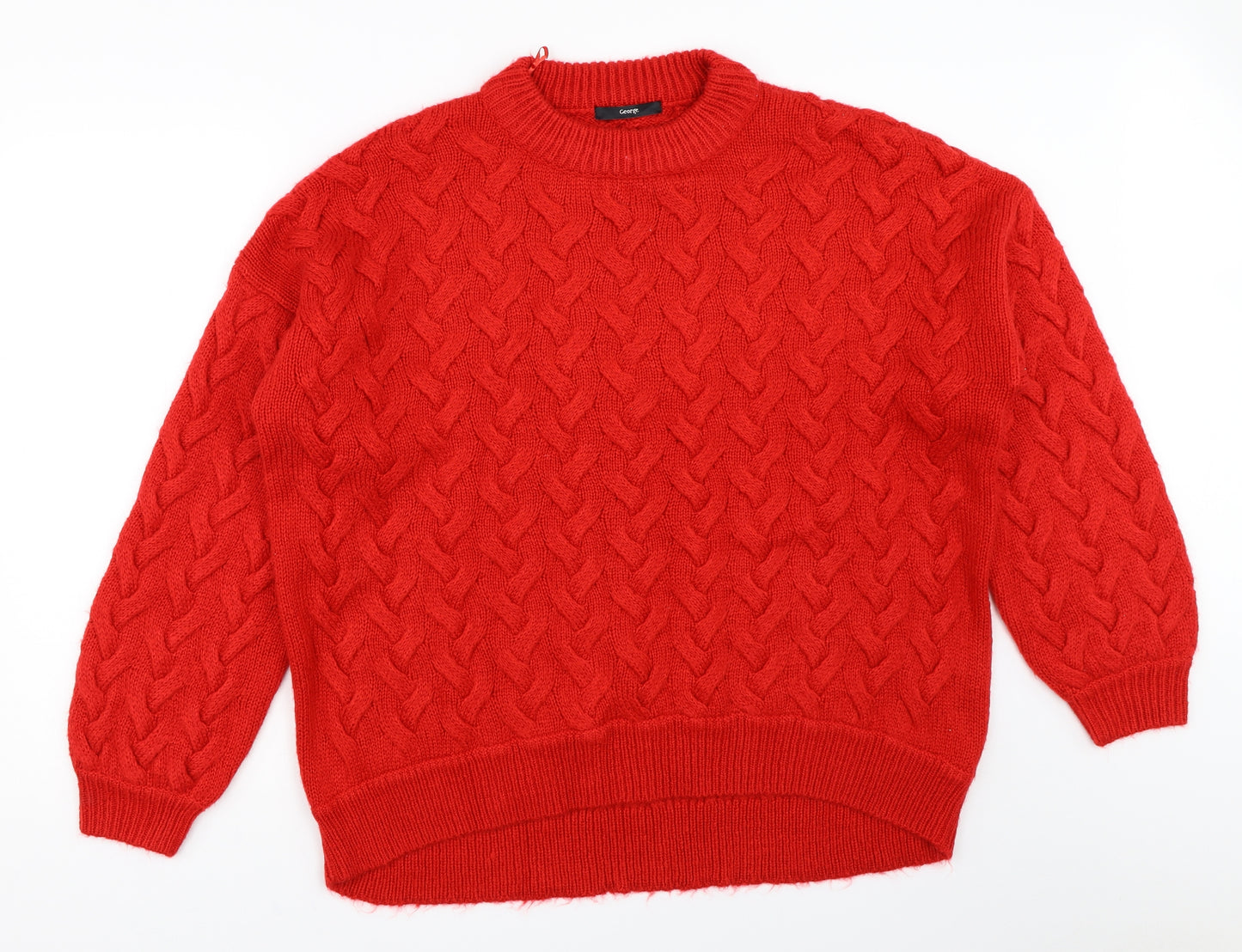 George Womens Red   Pullover Jumper Size L