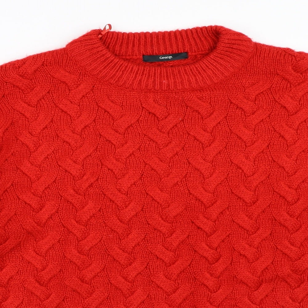 George Womens Red   Pullover Jumper Size L