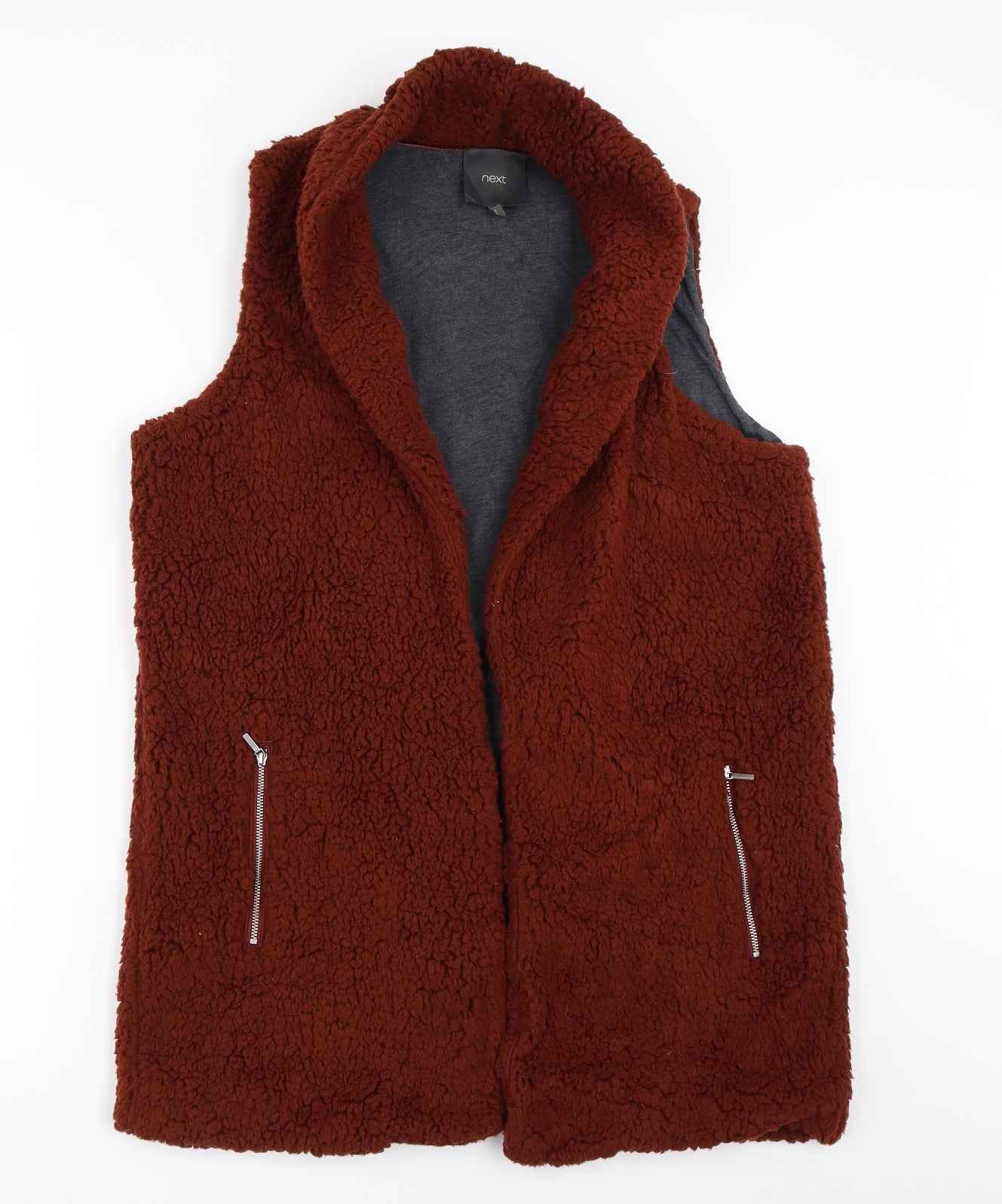 NEXT Womens Brown   Gilet Coat Size 14