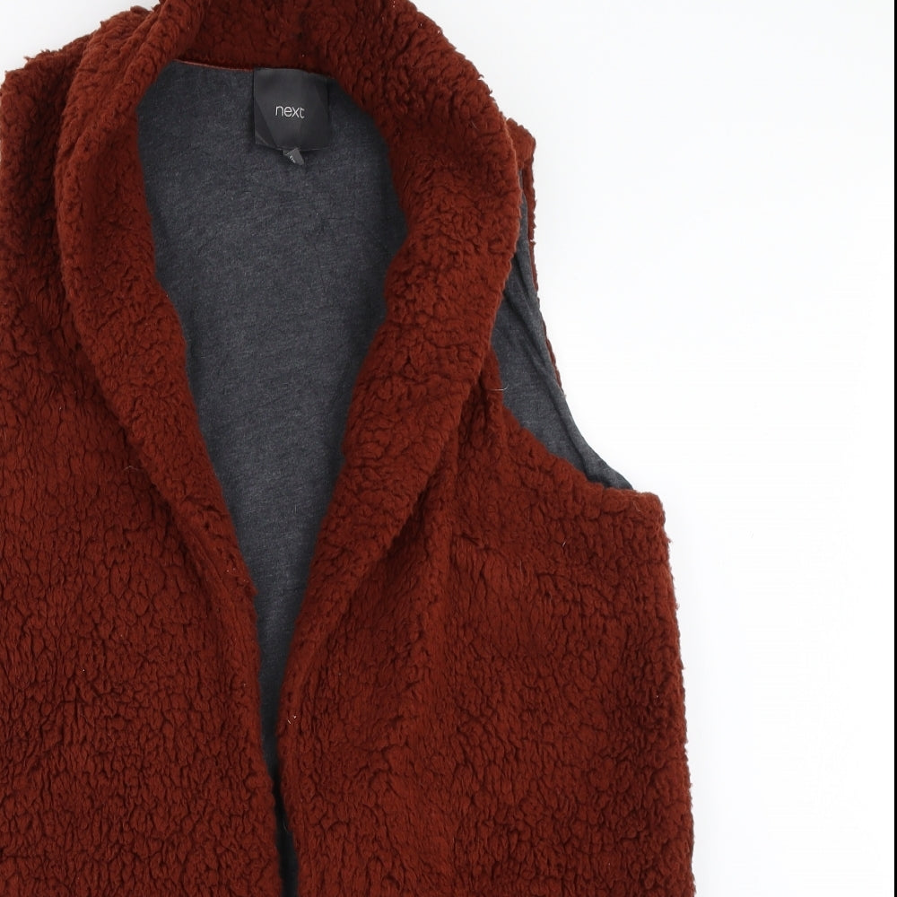 NEXT Womens Brown   Gilet Coat Size 14