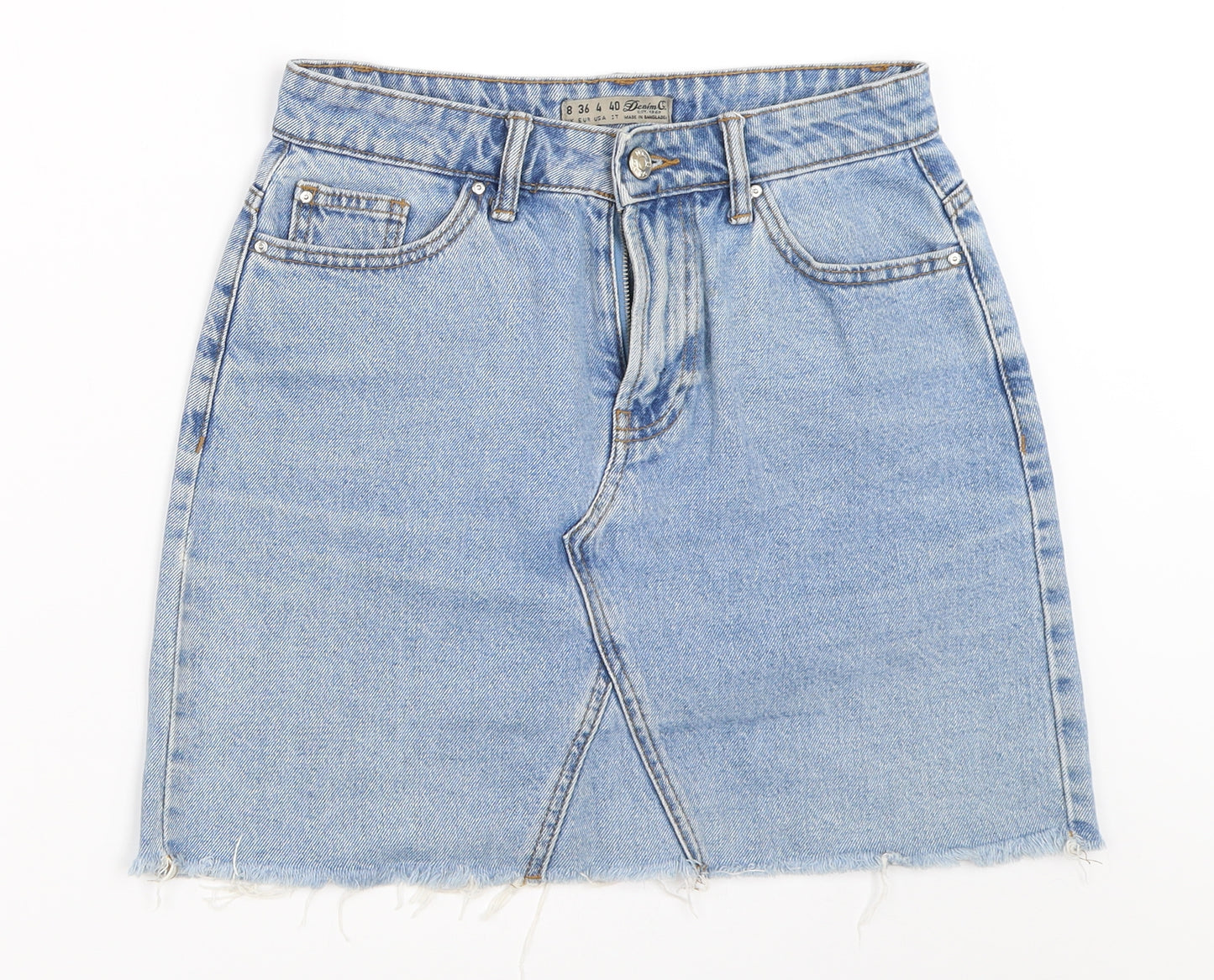 Primark Womens Blue  Denim Mini Skirt Size 8
