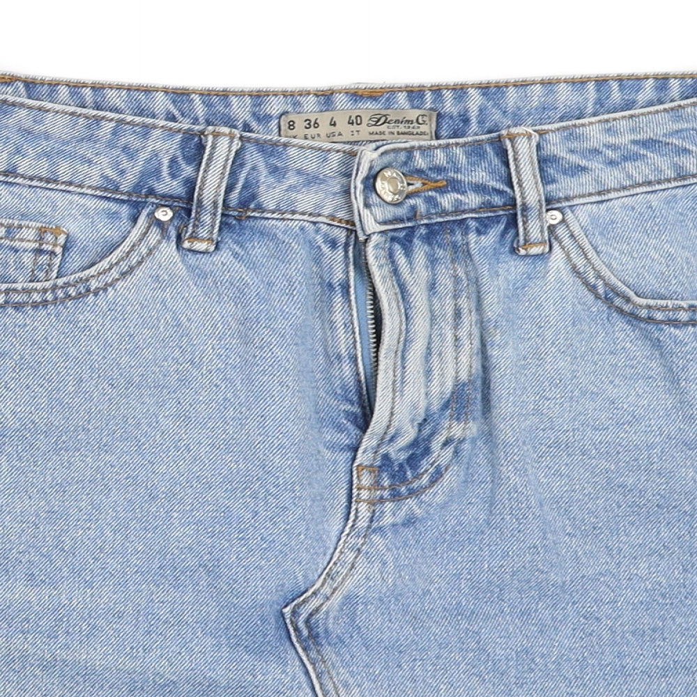 Primark Womens Blue  Denim Mini Skirt Size 8