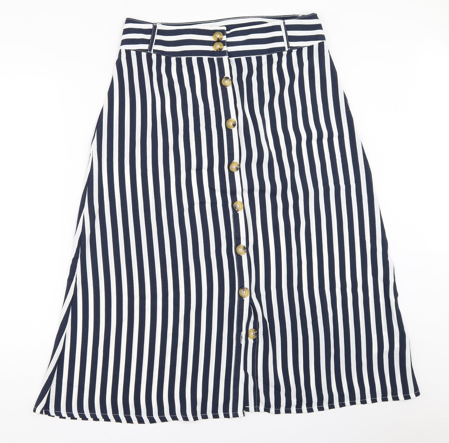 ESMARA Womens Blue Striped  Flare Skirt Size 14