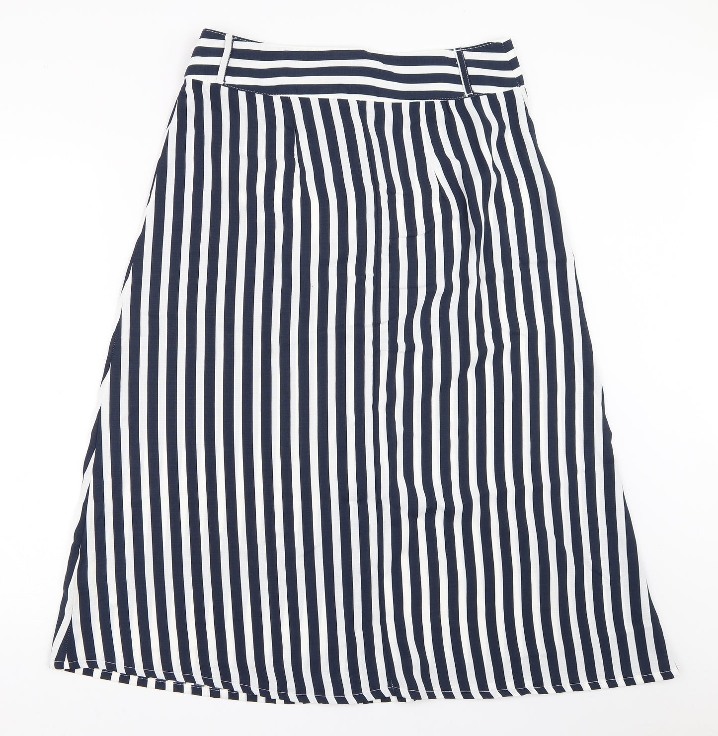 ESMARA Womens Blue Striped  Flare Skirt Size 14