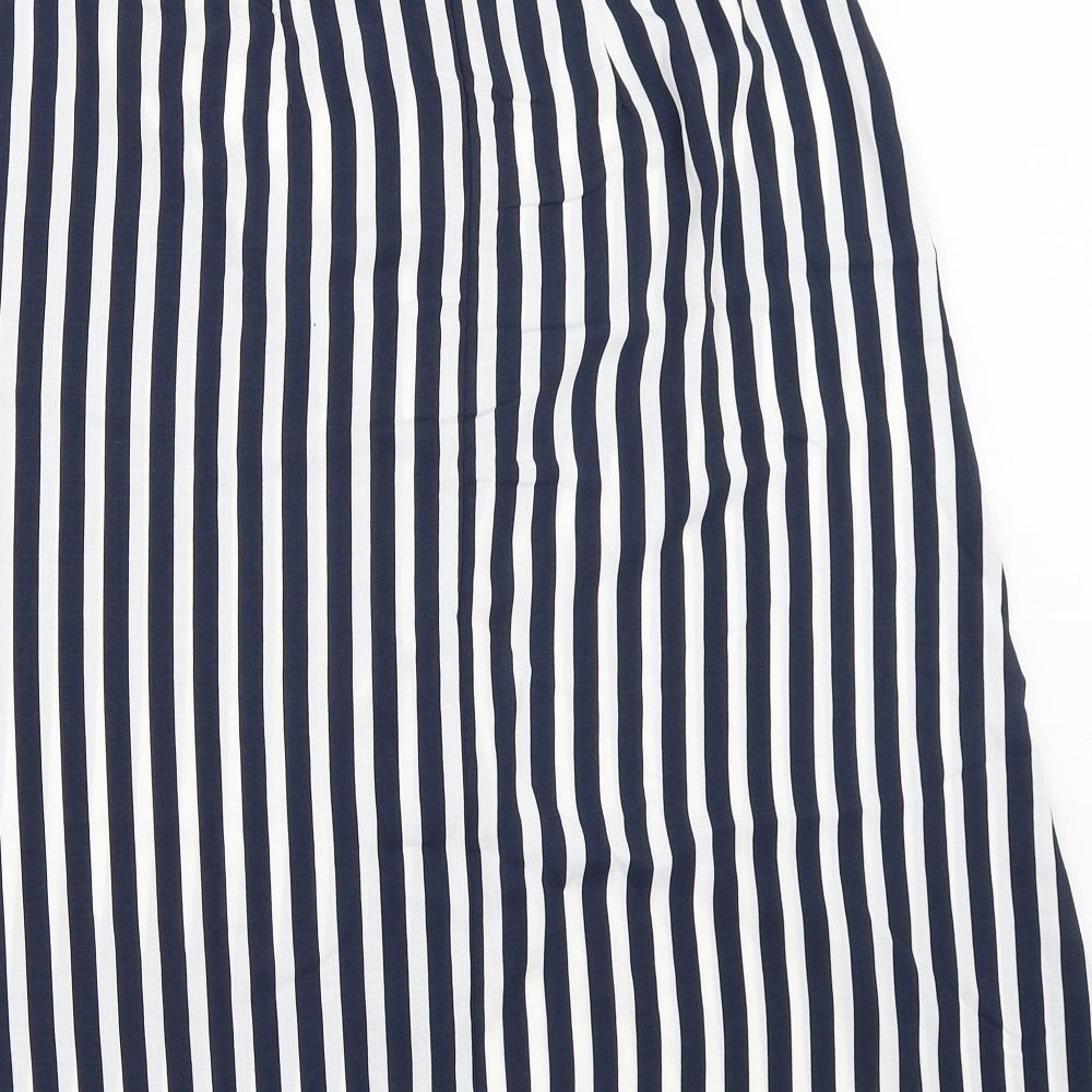 ESMARA Womens Blue Striped  Flare Skirt Size 14