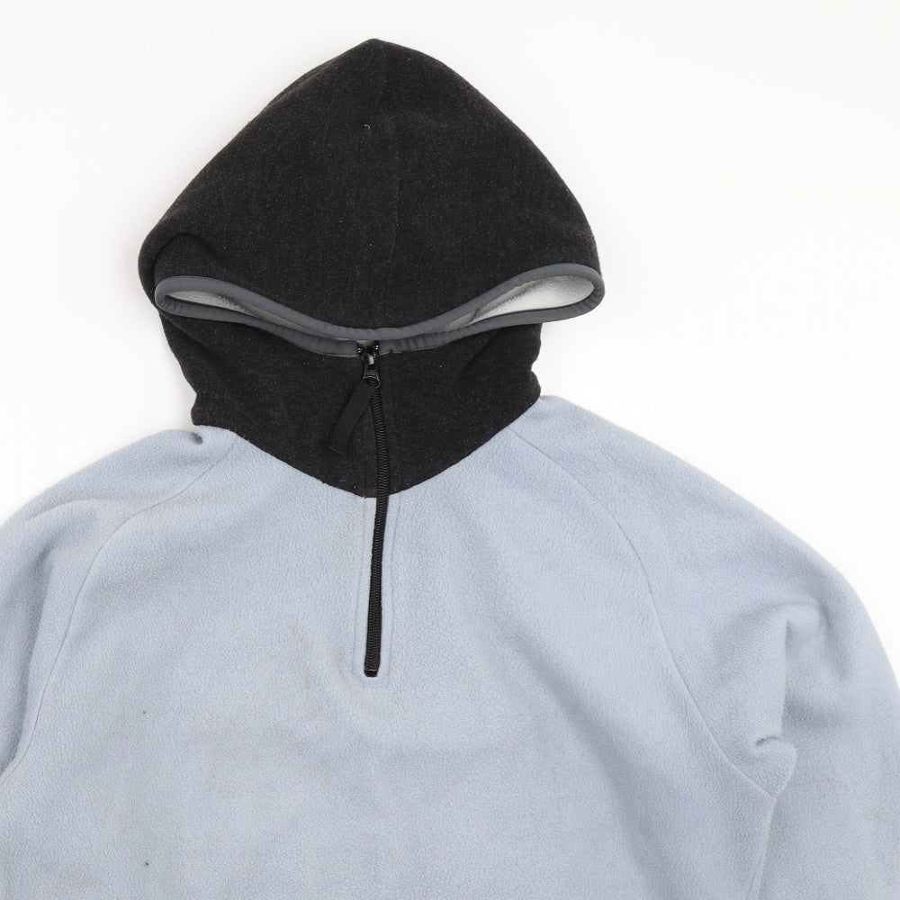 Helly Hansen Womens Blue  Fleece Henley Hoodie Size S