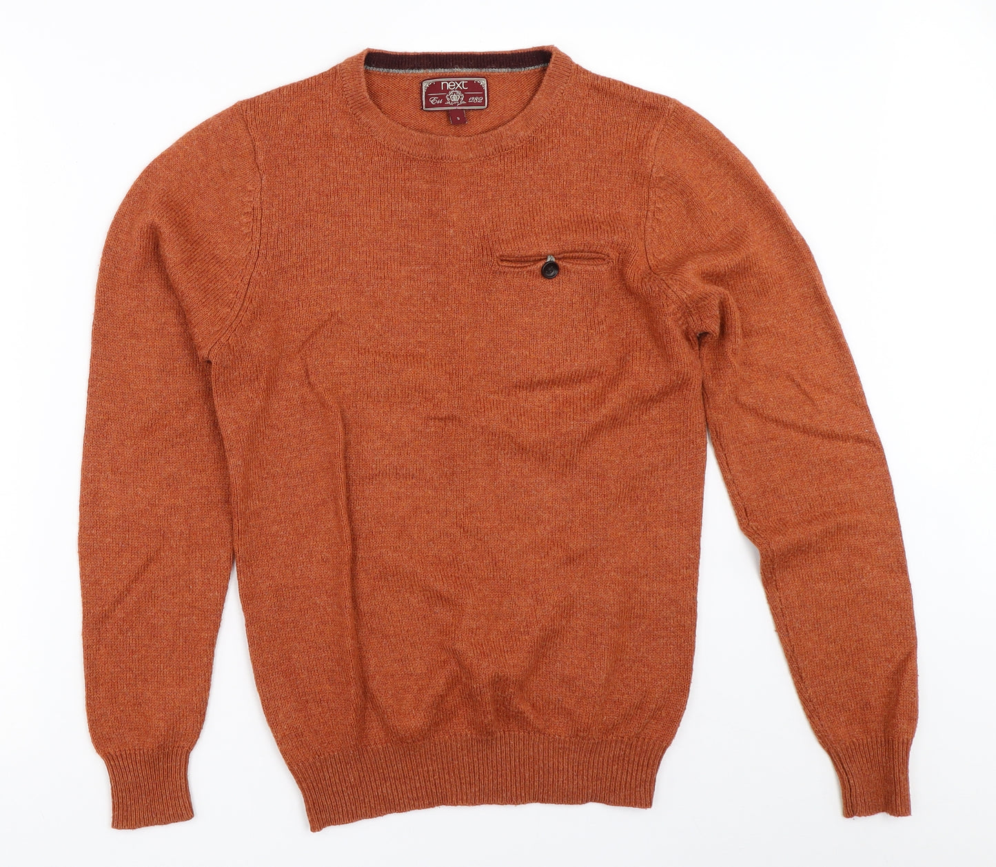 NEXT Mens Orange   Pullover Jumper Size S