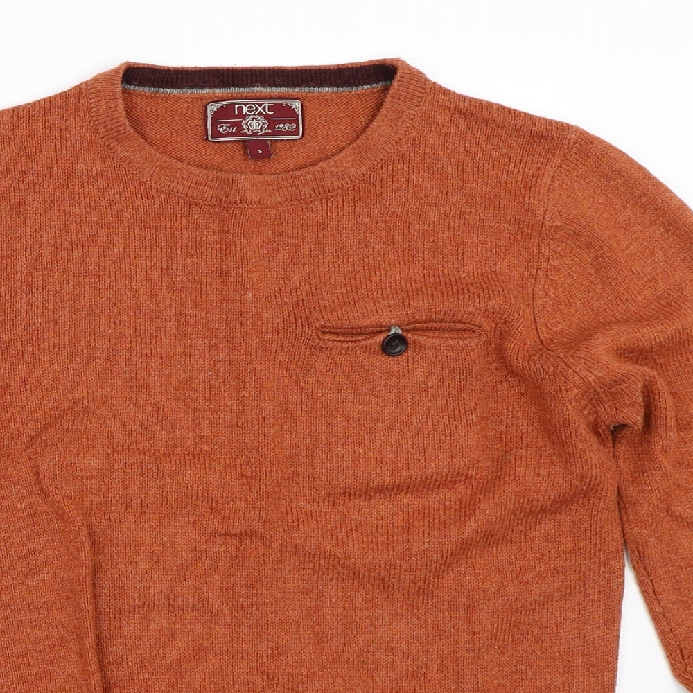 NEXT Mens Orange   Pullover Jumper Size S