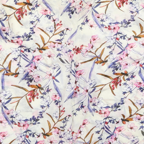 H&M Womens Ivory Floral  Basic Button-Up Size 38