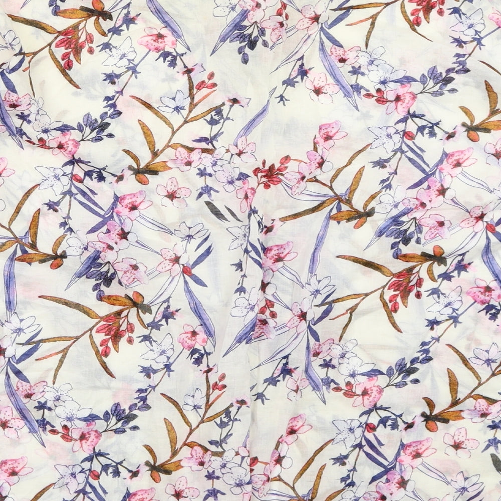 H&M Womens Ivory Floral  Basic Button-Up Size 38