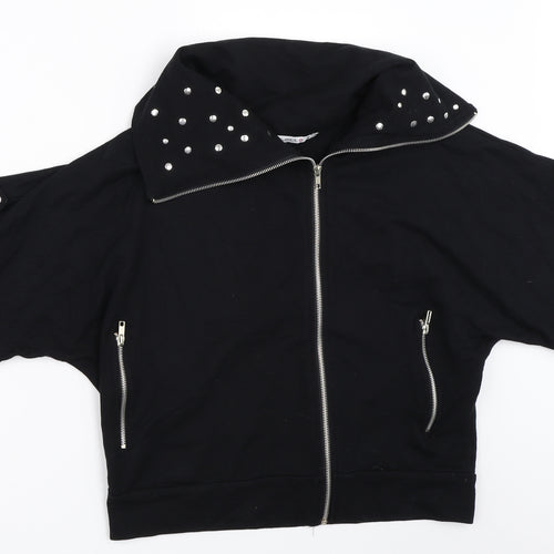 Select Womens Black   Full Zip Sweatshirt Size S