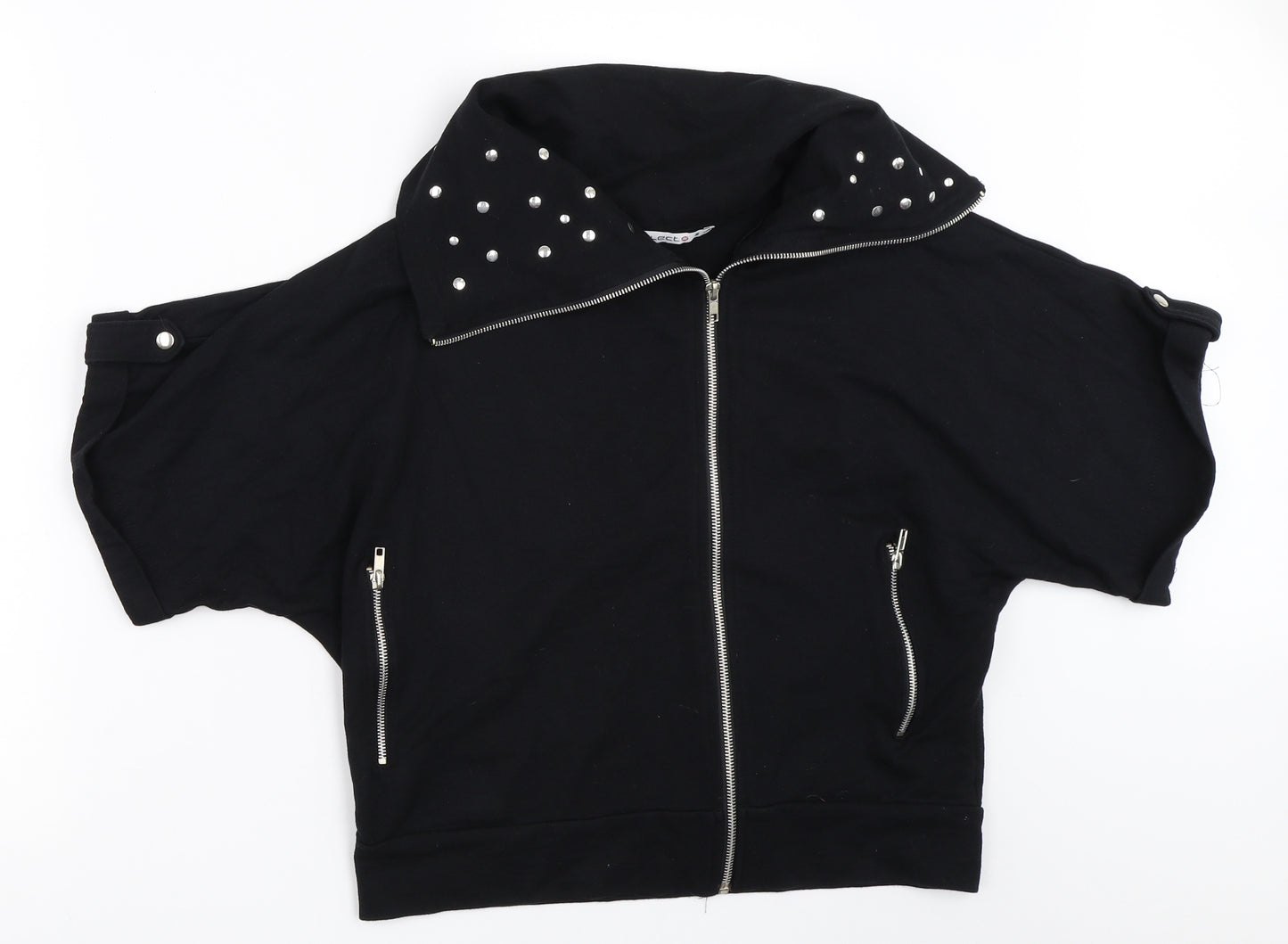 Select Womens Black   Full Zip Sweatshirt Size S