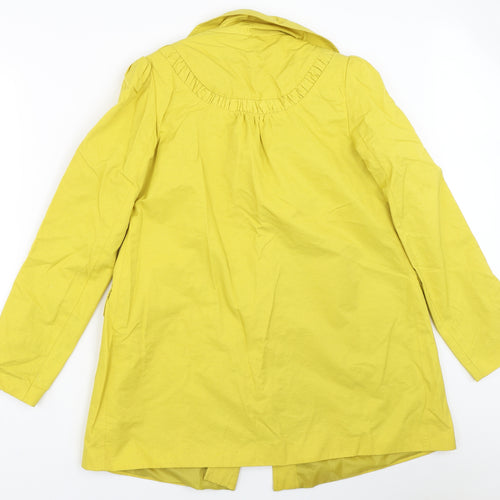 Misbehave Womens Yellow   Overcoat Coat Size 12