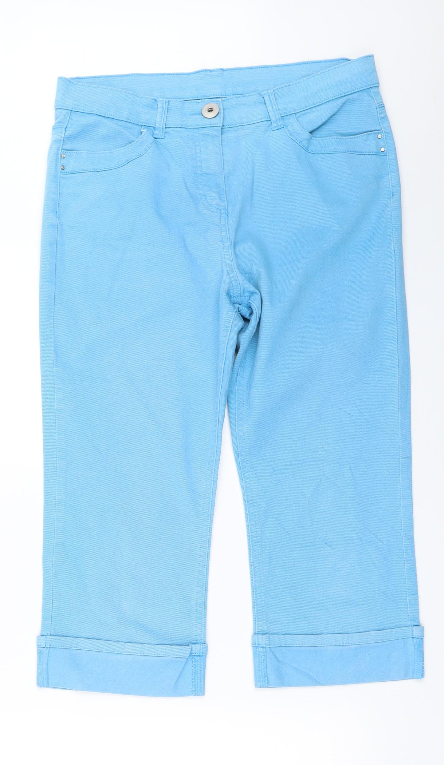 Marks and Spencer Womens Blue   Cropped Jeans Size 12 L20 in
