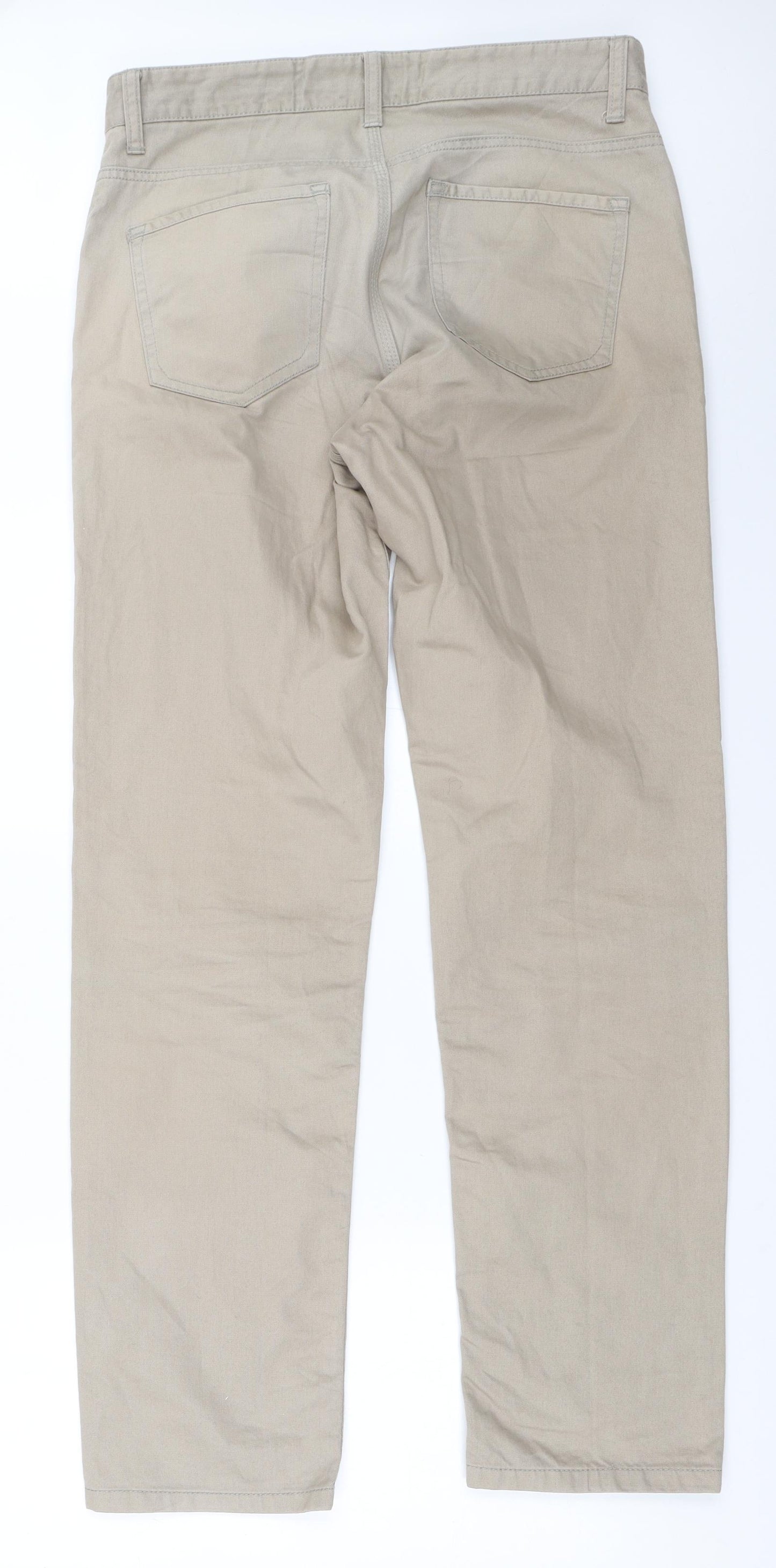 NEXT Mens Beige   Chino Trousers Size 32 in L33 in